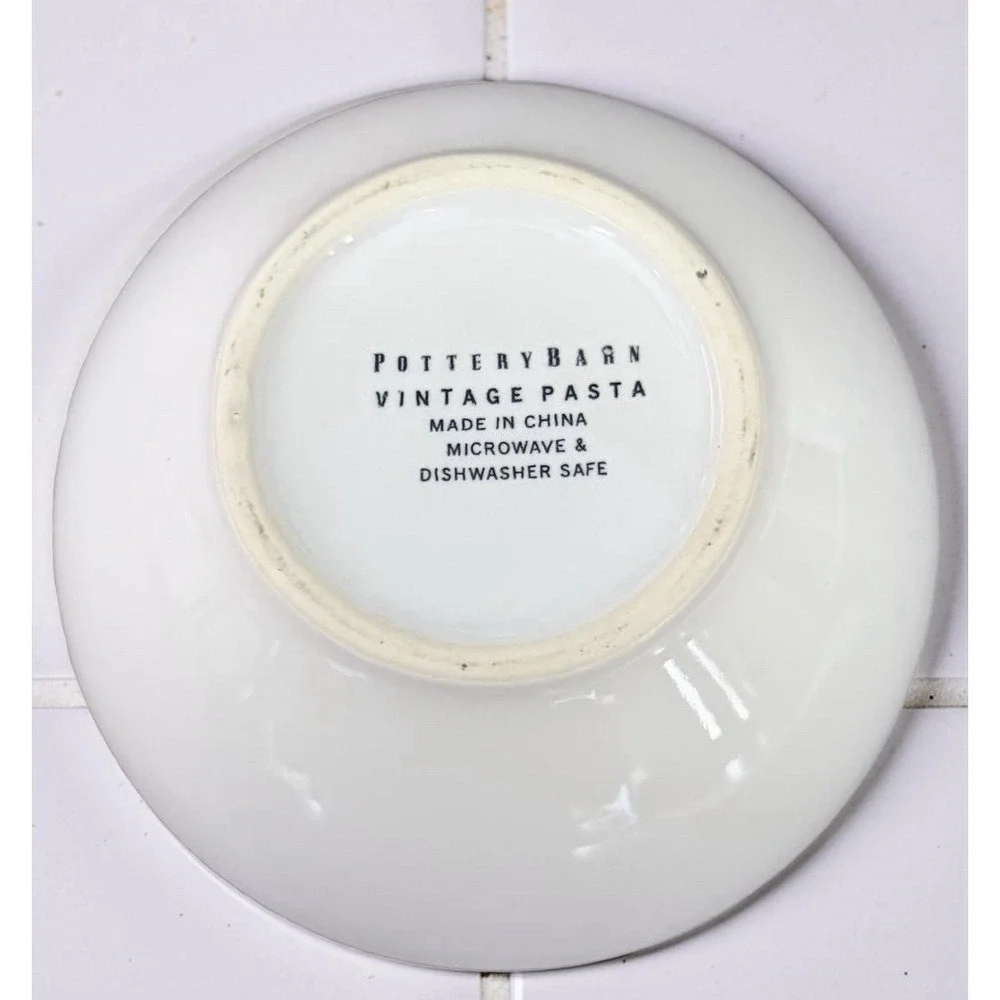 Pottery Barn Vintage Pasta Olive Oil Dipping Bowls Parmigiano Cheese Bowl Set